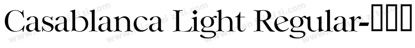 Casablanca Light Regular字体转换